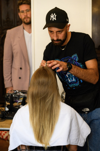Back stage at Josh Birch Jones, London Fashion Week 2023 with L'Oreal and Neville Hair and Beauty