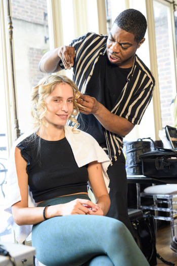 Back stage at Josh Birch Jones, London Fashion Week 2023 with L'Oreal and Neville Hair and Beauty