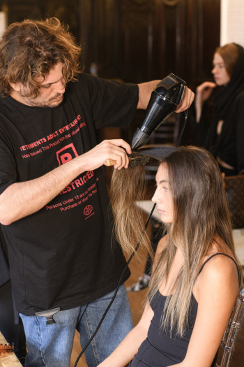 Back stage at Josh Birch Jones, London Fashion Week 2023 with L'Oreal and Neville Hair and Beauty