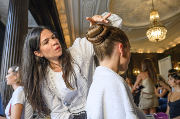 Back stage at Josh Birch Jones, London Fashion Week 2023 with L'Oreal and Neville Hair and Beauty