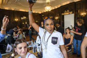 Back stage at Josh Birch Jones, London Fashion Week 2023 with L'Oreal and Neville Hair and Beauty