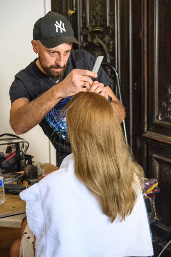 Back stage at Josh Birch Jones, London Fashion Week 2023 with L'Oreal and Neville Hair and Beauty