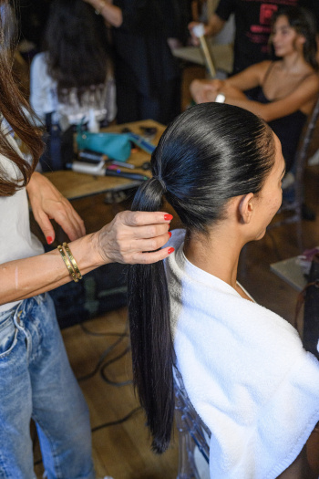 Back stage at Josh Birch Jones, London Fashion Week 2023 with L'Oreal and Neville Hair and Beauty