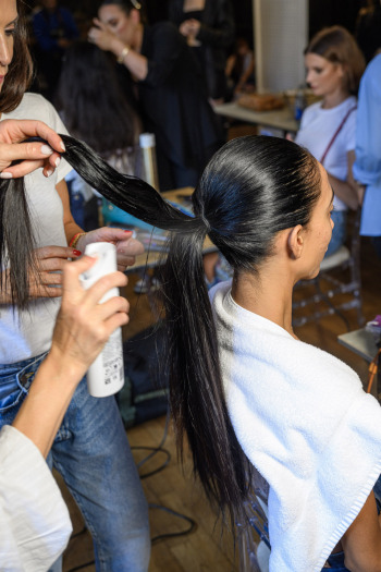 Back stage at Josh Birch Jones, London Fashion Week 2023 with L'Oreal and Neville Hair and Beauty