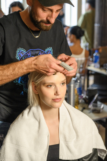 Back stage at Josh Birch Jones, London Fashion Week 2023 with L'Oreal and Neville Hair and Beauty
