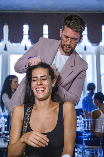 Back stage at Josh Birch Jones, London Fashion Week 2023 with L'Oreal and Neville Hair and Beauty