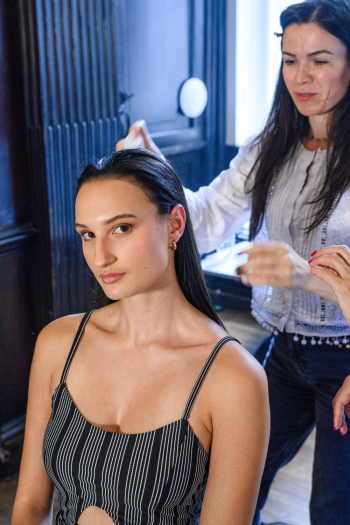 Back stage at Josh Birch Jones, London Fashion Week 2023 with L'Oreal and Neville Hair and Beauty
