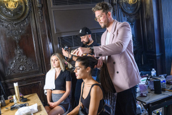 Back stage at Josh Birch Jones, London Fashion Week 2023 with L'Oreal and Neville Hair and Beauty
