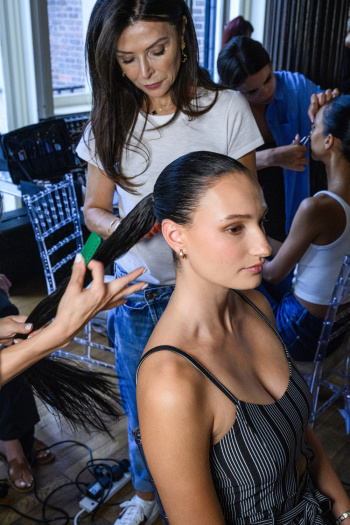 Back stage at Josh Birch Jones, London Fashion Week 2023 with L'Oreal and Neville Hair and Beauty