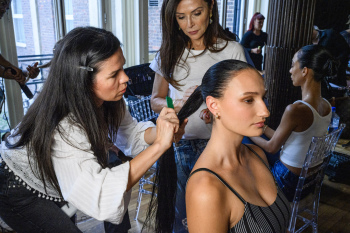 Back stage at Josh Birch Jones, London Fashion Week 2023 with L'Oreal and Neville Hair and Beauty