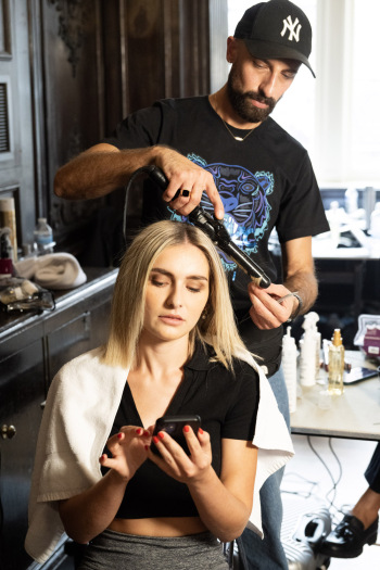 Back stage at Josh Birch Jones, London Fashion Week 2023 with L'Oreal and Neville Hair and Beauty