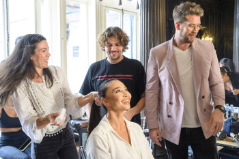 Back stage at Josh Birch Jones, London Fashion Week 2023 with L'Oreal and Neville Hair and Beauty