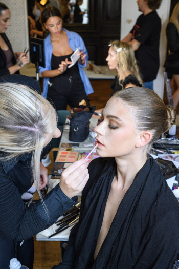 Back stage at Josh Birch Jones, London Fashion Week 2023 with L'Oreal and Neville Hair and Beauty