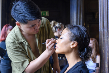 Back stage at Josh Birch Jones, London Fashion Week 2023 with L'Oreal and Neville Hair and Beauty