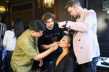 Back stage at Josh Birch Jones, London Fashion Week 2023 with L'Oreal and Neville Hair and Beauty